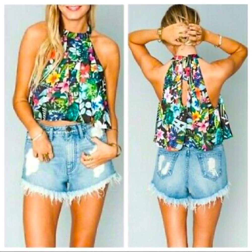 Show Me Your MuMu Floral Crop Top